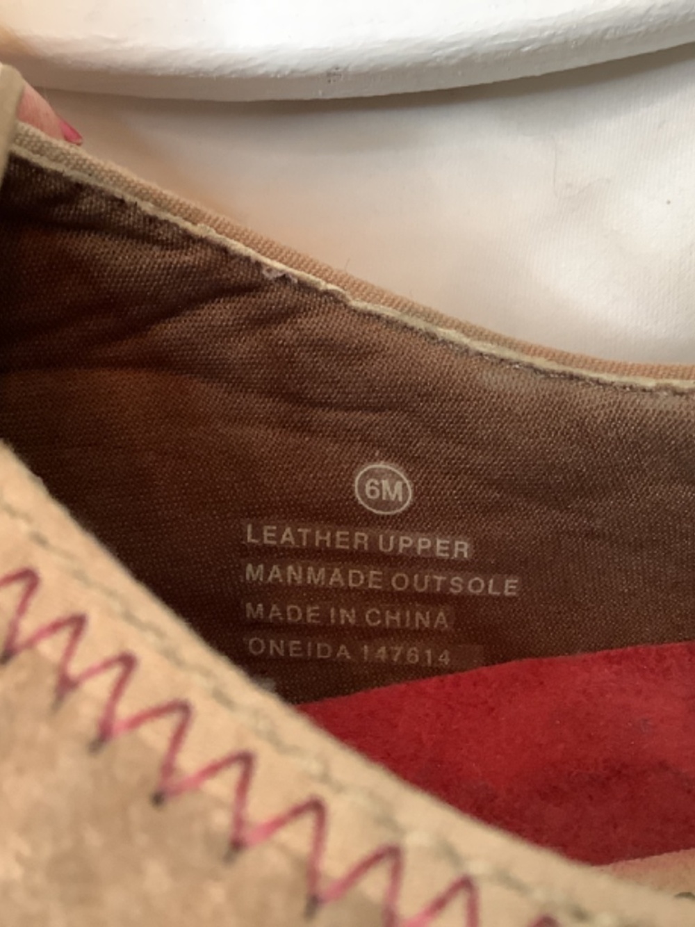 EUC Drexlite Leather classics sz. 6 brown with red stitches sneakers flats - Picture 8 of 9